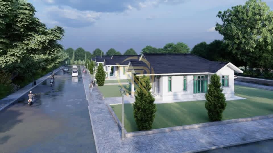 Render rumah waktu senja