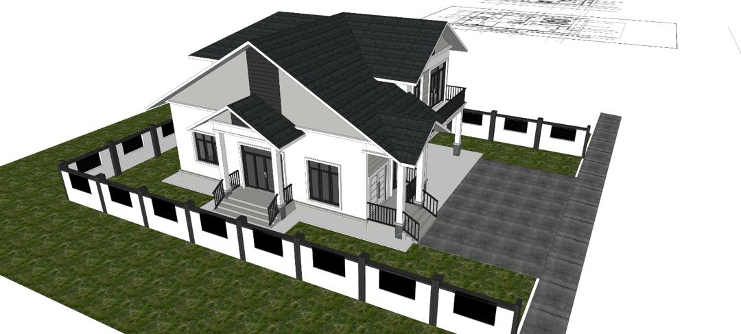 Render 3D bersama pelan lantai