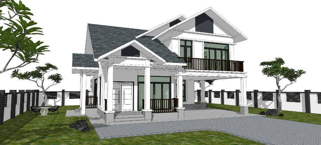 Render 3D sudut hadapan